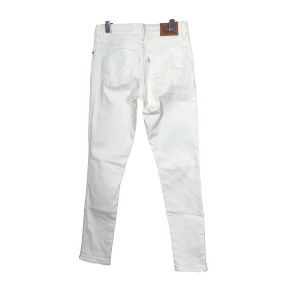 Levi's 711 Filiforme White 5 Pocket Slightly Distressed Size 27 - Picture 5 of 8